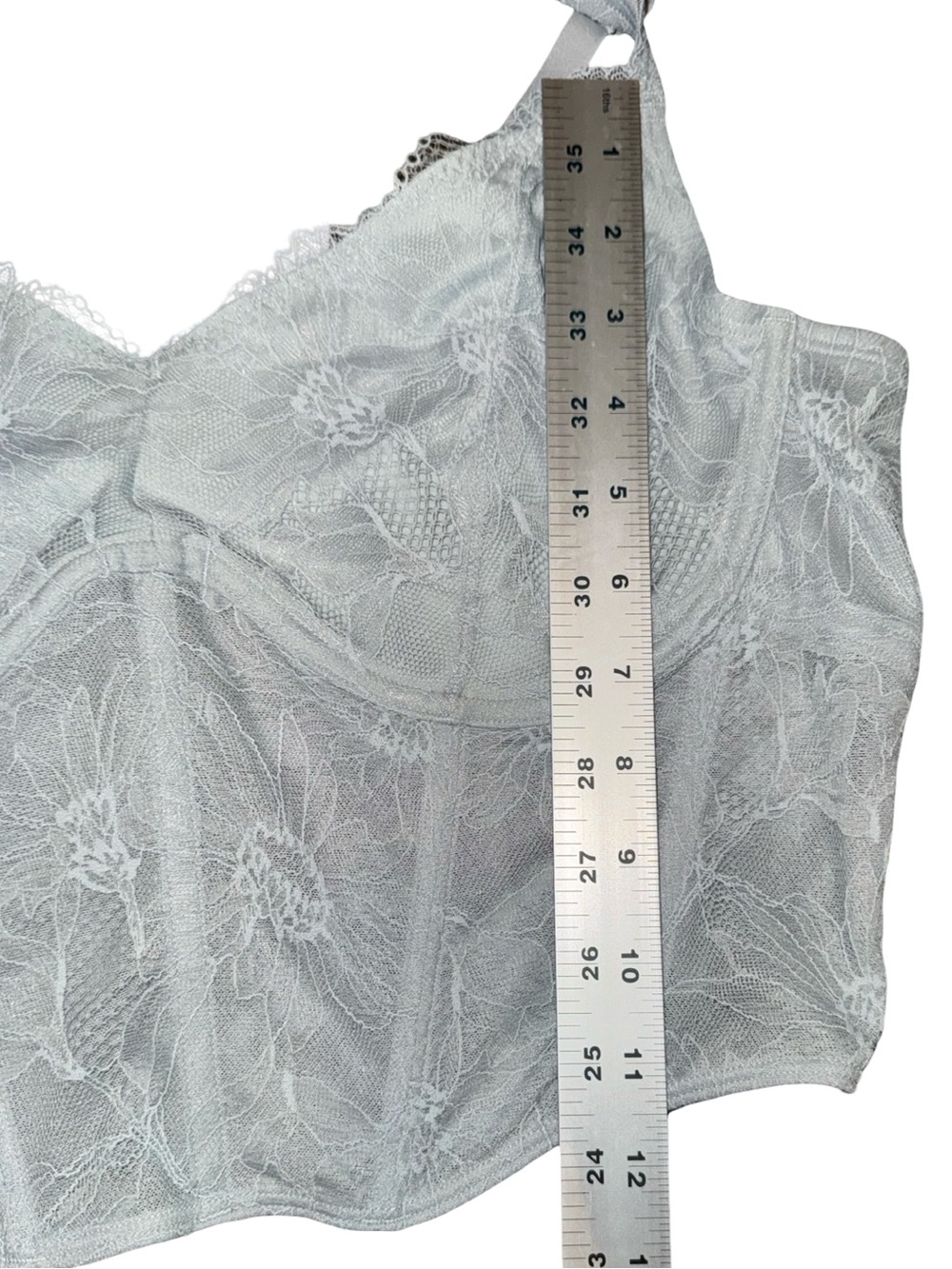 Gilly Hicks lace bustier corset top size XL in light blue - Picture 4 of 5